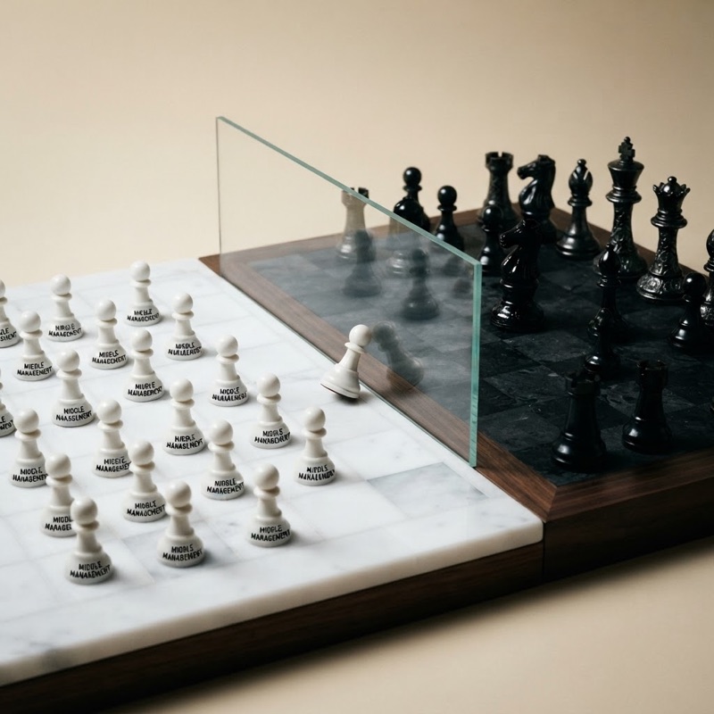 Abstract visual representing the systemic bottleneck